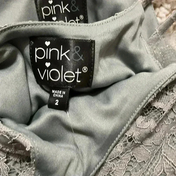 Pink & Violet Toddler Girls Sleeveless Lace Glitter Mesh Dress Size 2, 3, 5 & 6 - Picture 4 of 5